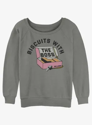 Ted Lasso Biscuit Boss Womens Slouchy Sweatshirt