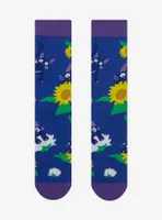 Studio Ghibli Kiki's Delivery Service Jiji & Flowers Allover Print Crew Socks - BoxLunch Exclusive