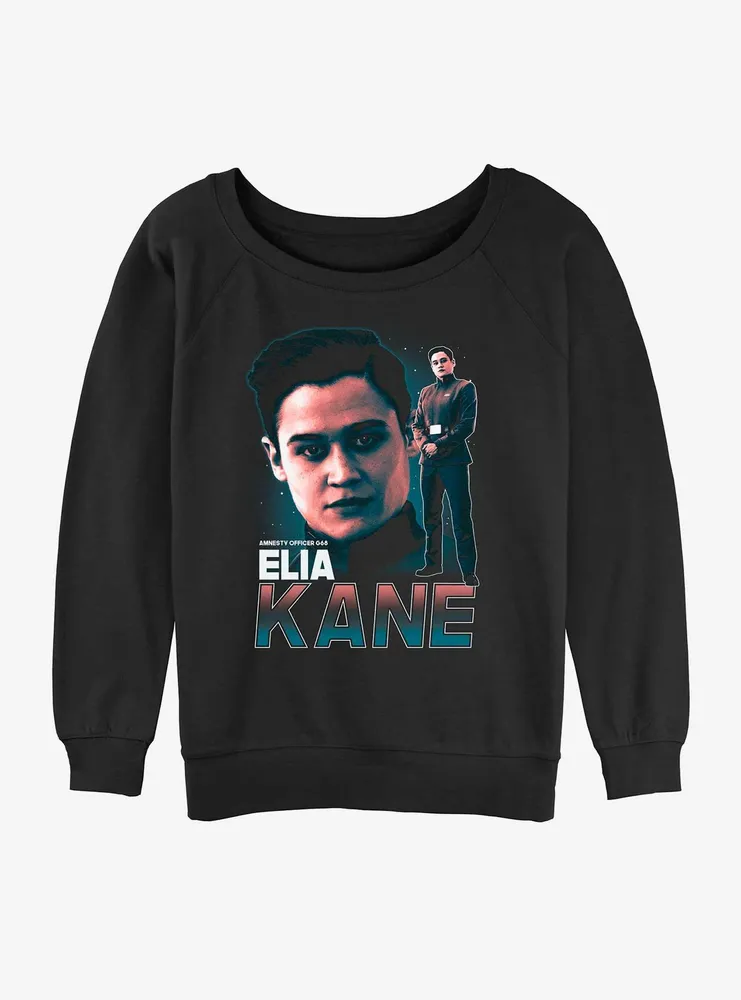 Star Wars The Mandalorian Amnesty Officer Elia Kane Womens Slouchy Sweatshirt