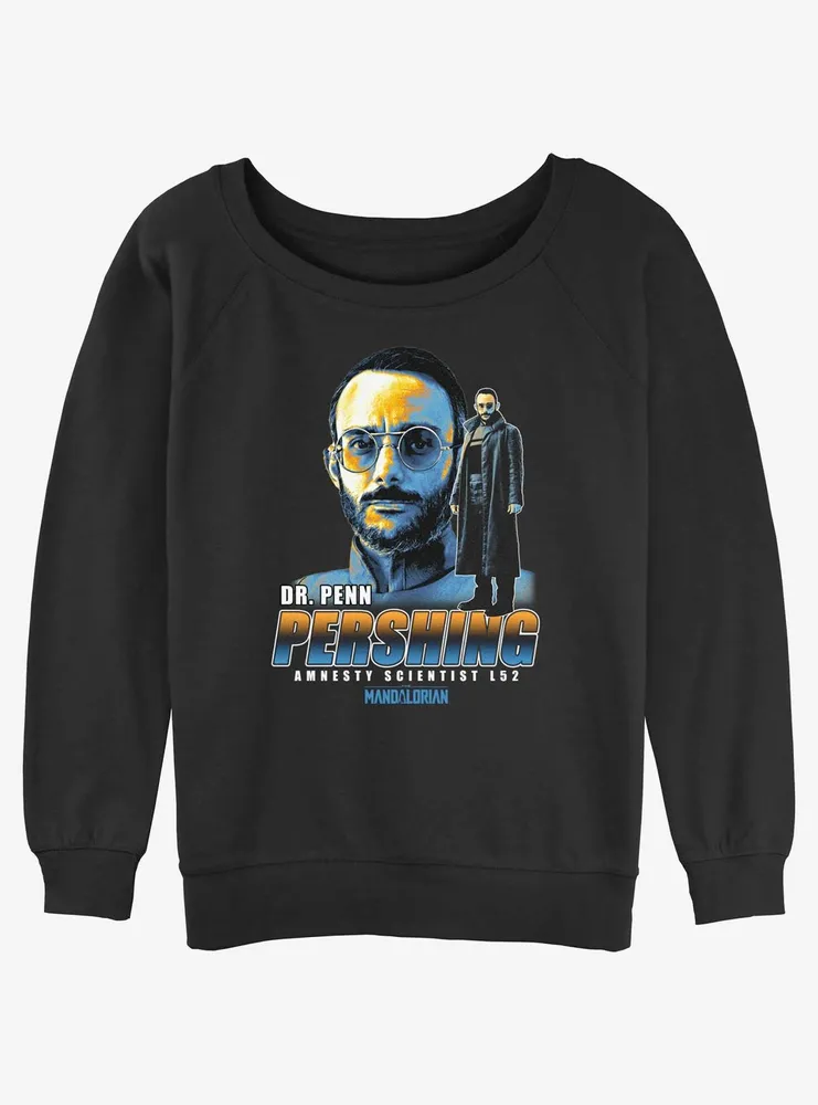 Star Wars The Mandalorian Amnesty Scientist Dr. Penn Pershing Womens Slouchy Sweatshirt