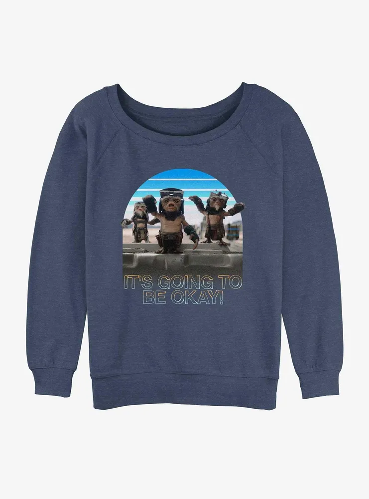 Star Wars The Mandalorian Anzellans Say It's Going To Be Okay Womens Slouchy Sweatshirt