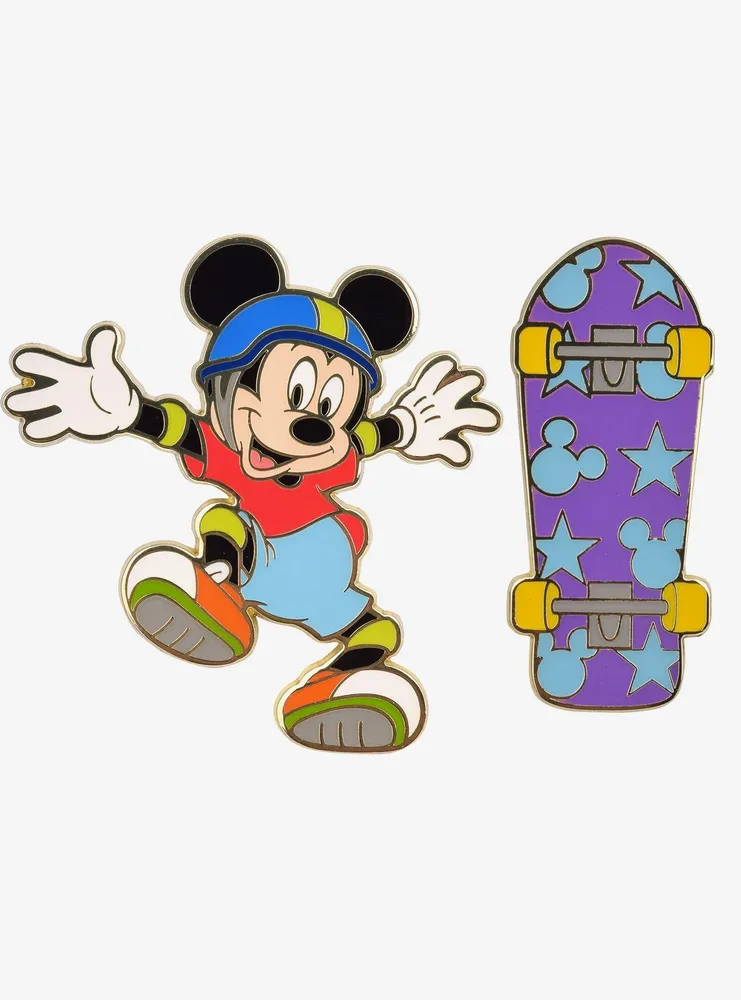 Disney Mickey Mouse Skateboarding Enamel Pin Set - BoxLunch Exclusive