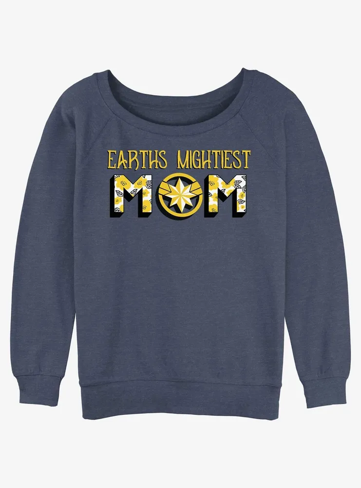 Marvel Captain Earths Mightiest Mom Womens Slouchy Sweatshirt