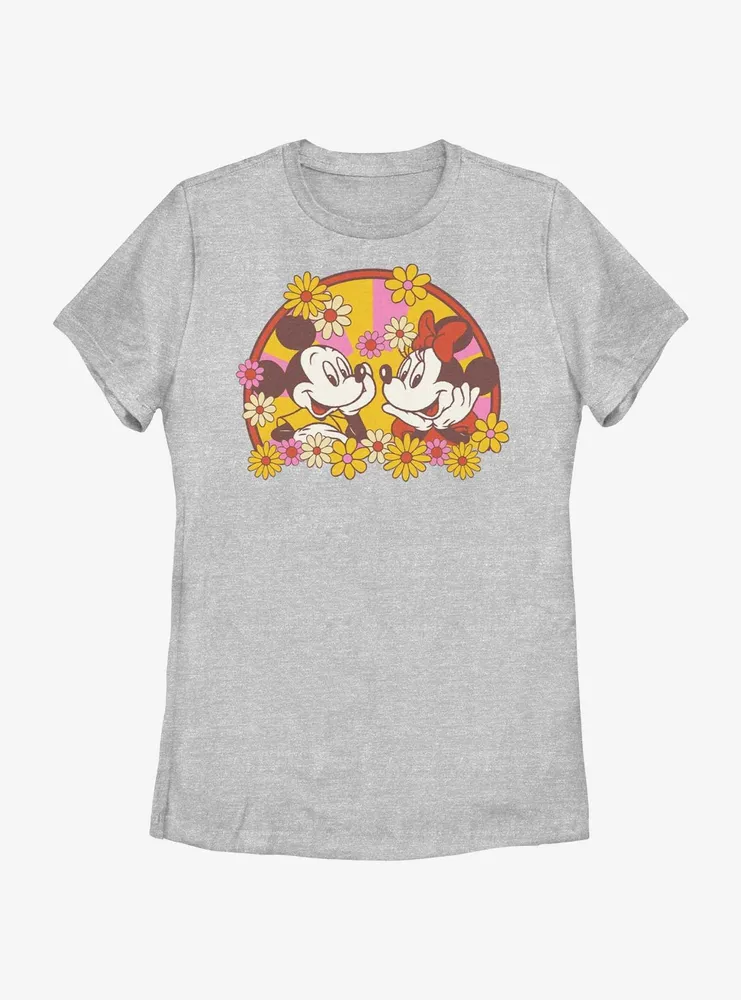 Disney Mickey Mouse & Minnie Spring Bloom Womens T-Shirt