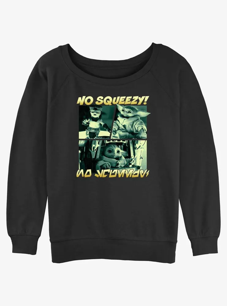 Star Wars The Mandalorian Grogu No Squeezy Womens Slouchy Sweatshirt