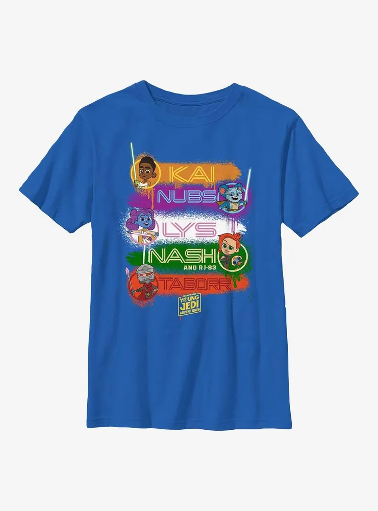 Star Wars: Young Jedi Adventures Names Stack Youth T-Shirt