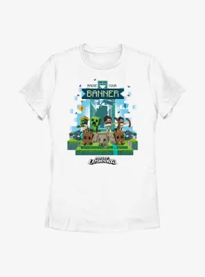 Minecraft Legends Raise Your Banner Womens T-Shirt