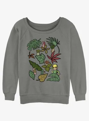 Nintendo The Legend of Zelda Leafy Link Womens Slouchy Sweatshirt