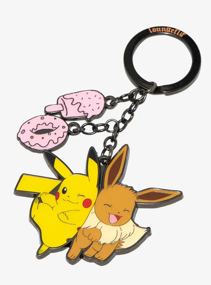 Loungefly Pokémon Pikachu & Eevee Desserts Multi-Charm Keychain - BoxLunch Exclusive