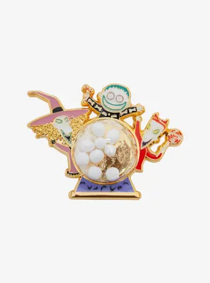 Loungefly Disney The Nightmare Before Christmas 30th Anniversary Lock, Shock, & Barrel Snow Globe Enamel Pin