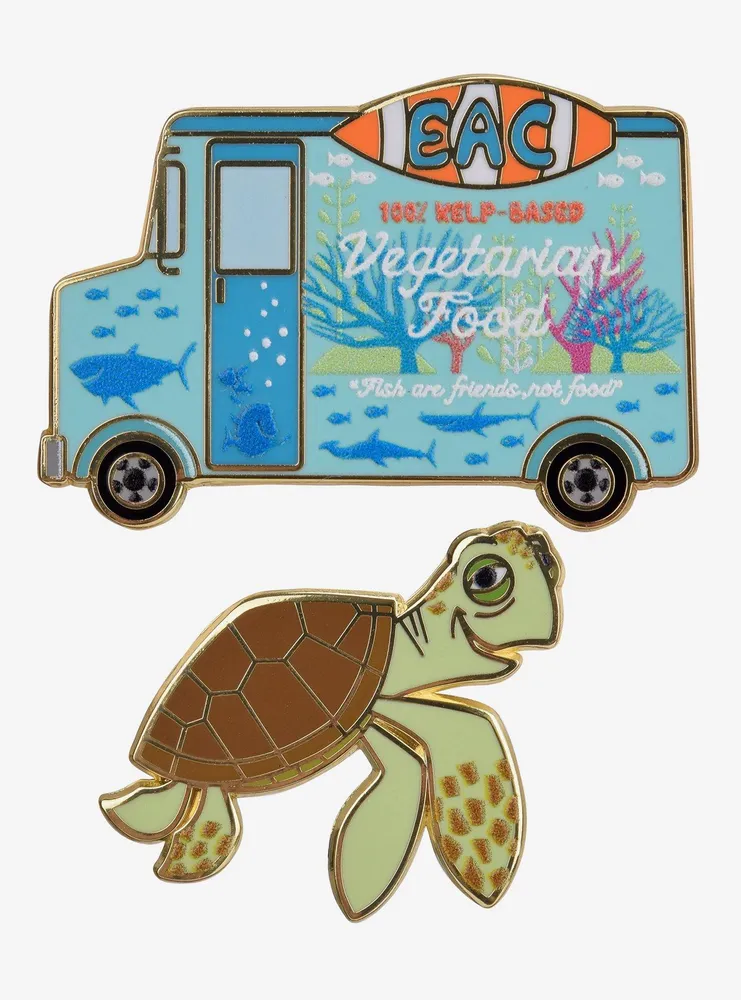 Our Universe Disney Pixar Finding Nemo Food Truck & Crush Enamel Pin Set - BoxLunch Exclusive