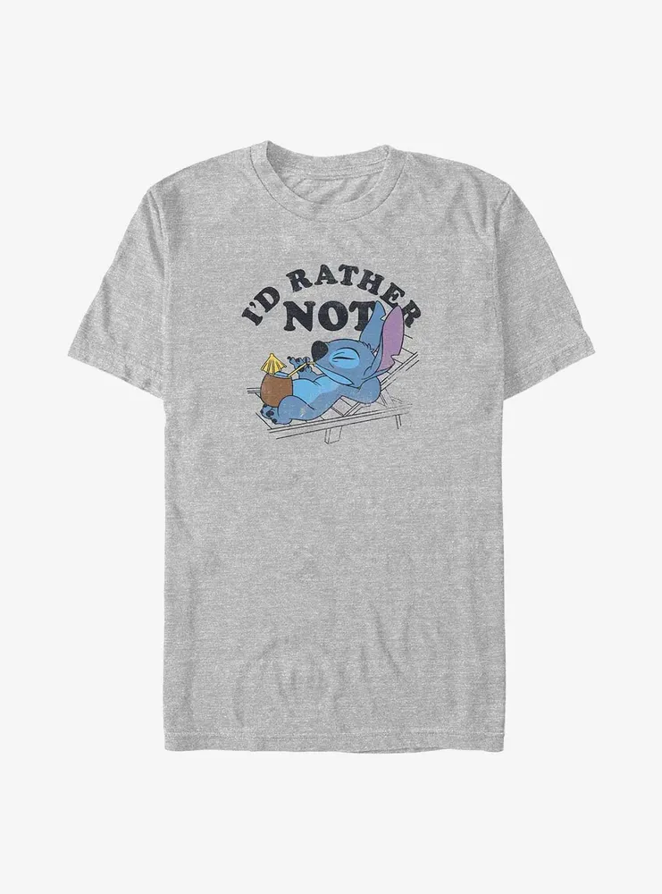 Disney Lilo & Stitch I'd Rather Not Big Tall T-Shirt