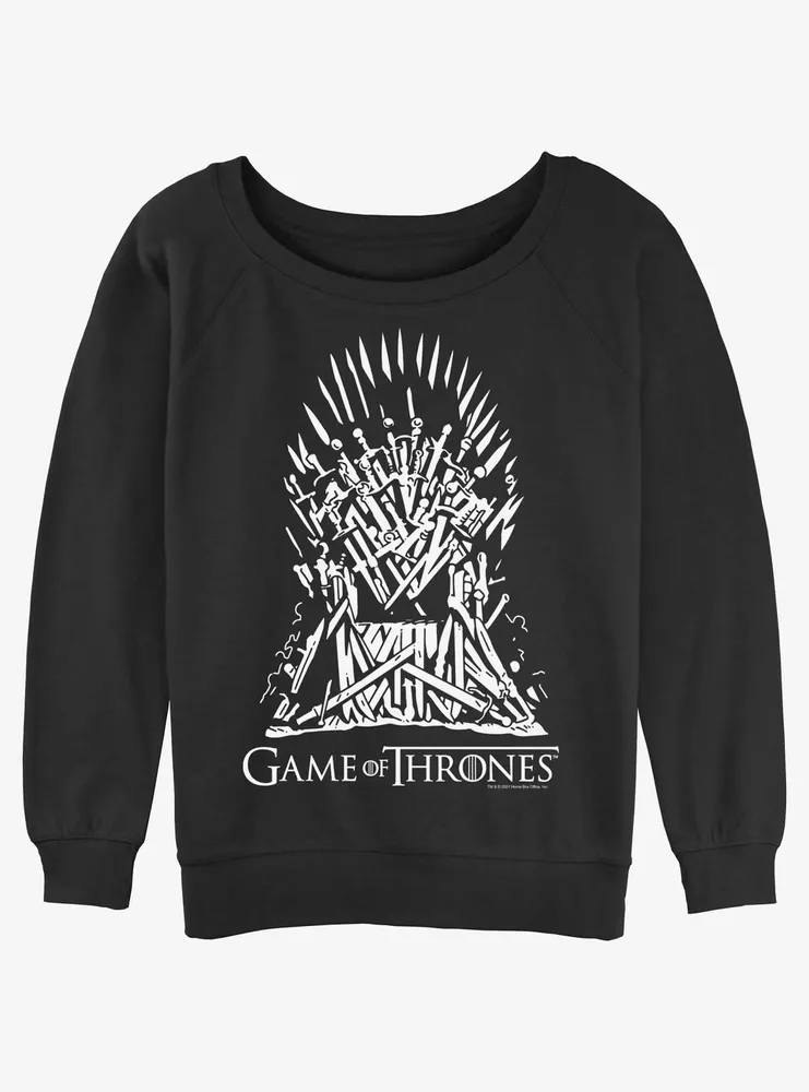 Game of Thrones The Iron Throne Logo Womens Slouchy Sweatshirt