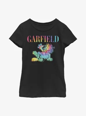 Garfield Tie-Dye Cat Youth Girl's T-Shirt