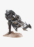 Diamond Select Toys Star Wars The Mandalorian Premier Collection Din Djarin with Speeder Bike Figure