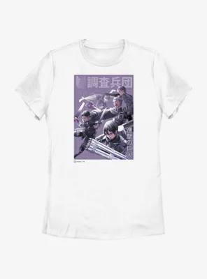 Attack On Titan Scout Regiment Fight Womens T-Shirt