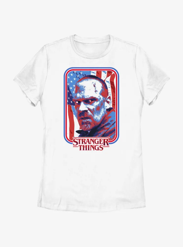 Stranger Things Hopper American Russia Womens T-Shirt