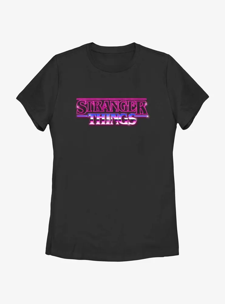 Stranger Things Logo Retro Womens T-Shirt