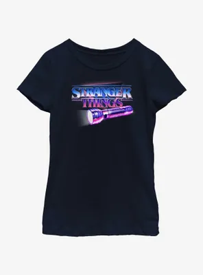 Stranger Things Retro Flashlight Logo Youth Girls T-Shirt