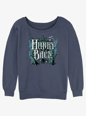 Disney Haunted Mansion Hurry Back Womens Slouchy Sweatshirt