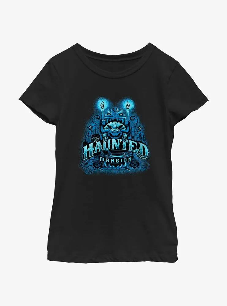 Disney Haunted Mansion Gargoyle Candles Youth Girls T-Shirt