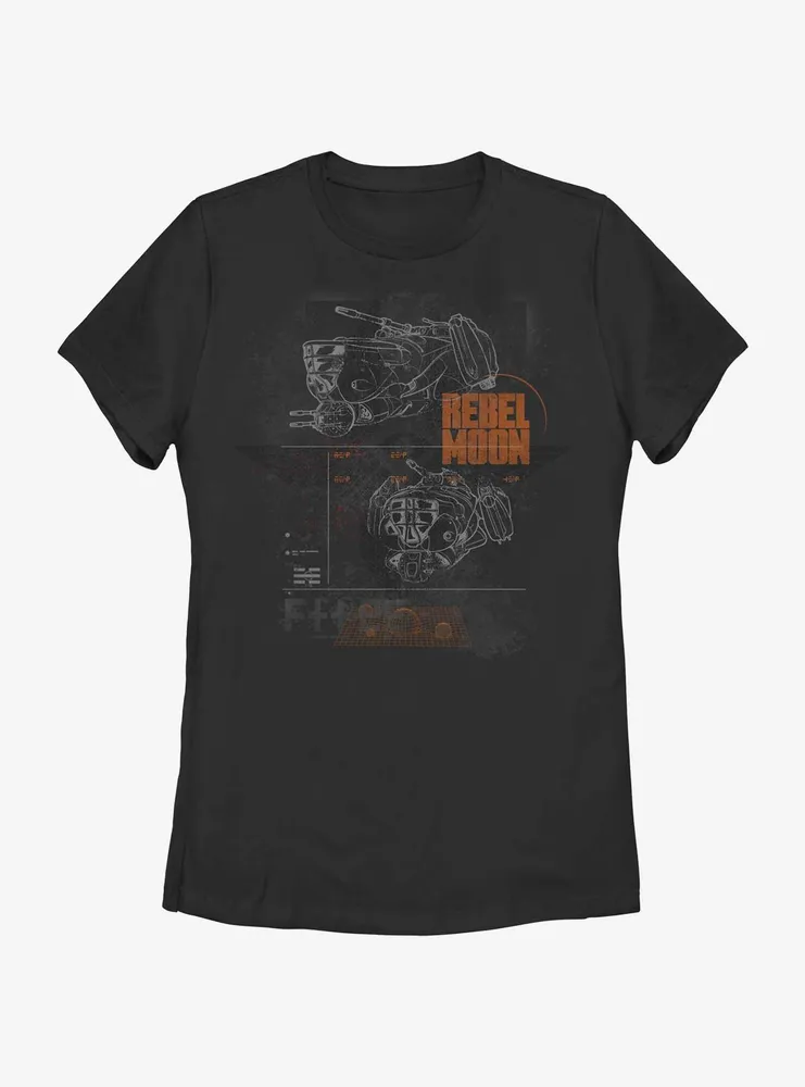 Rebel Moon Wings Space Fighters Womens T-Shirt
