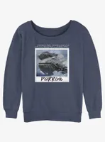 Star Wars Ahsoka Purrgil Polaroid Womens Slouchy Sweatshirt