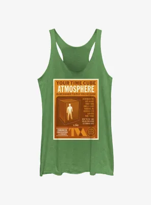 Marvel Loki Time Cube Atmosphere Infographic Poster Womens Tank Top
