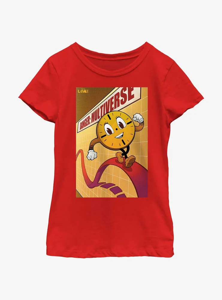 Marvel Loki Miss Minutes Multiverse Poster Youth Girls T-Shirt