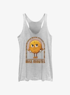Marvel Loki Sentient AI Miss Minutes Womens Tank Top
