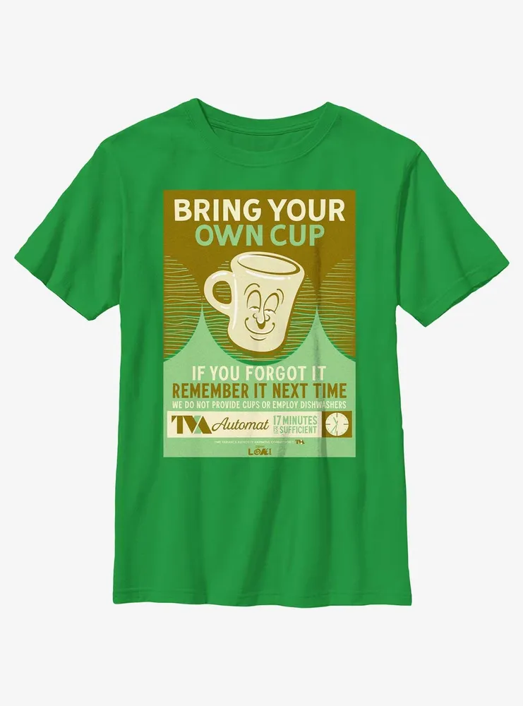 Marvel Loki Bring Your Own Cup Poster Youth T-Shirt