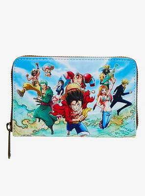 Loungefly One Piece Luffy and Crew Zip Wallet