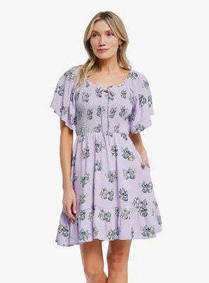 Disney Lilo & Stitch Angel Allover Print Smocked Dress — BoxLunch Exclusive