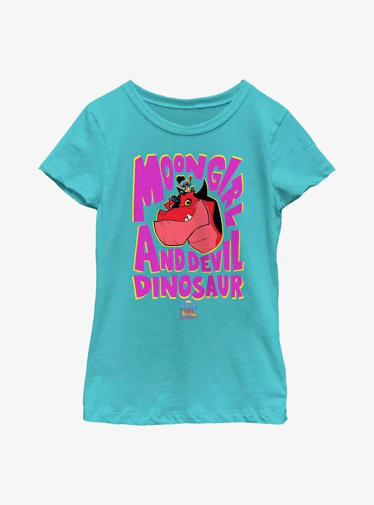 Marvel Moon Girl Devil Dinosaur Character Title Youth Girls T-Shirt