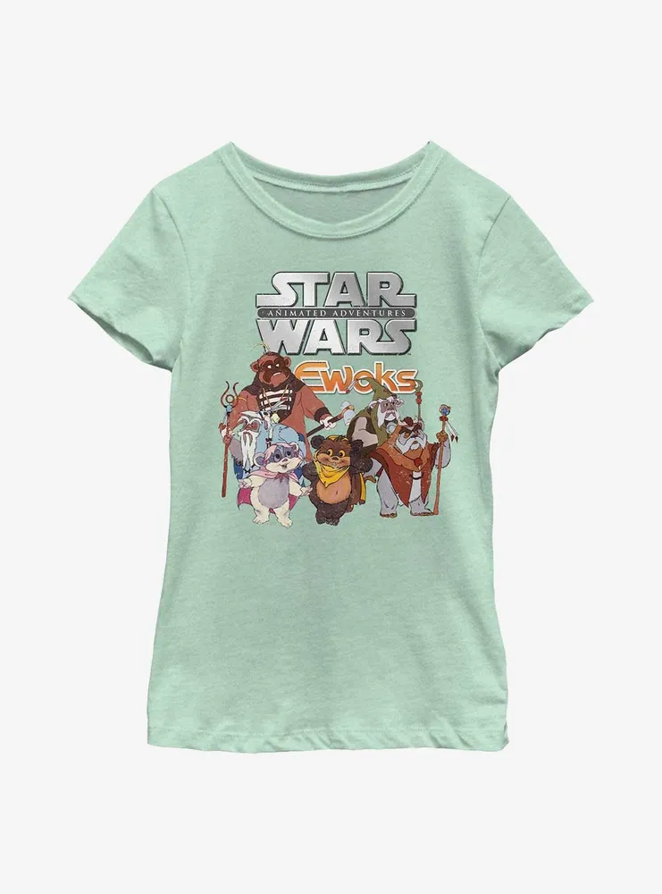 Star Wars Ewok Logo Group Youth Girls T-Shirt