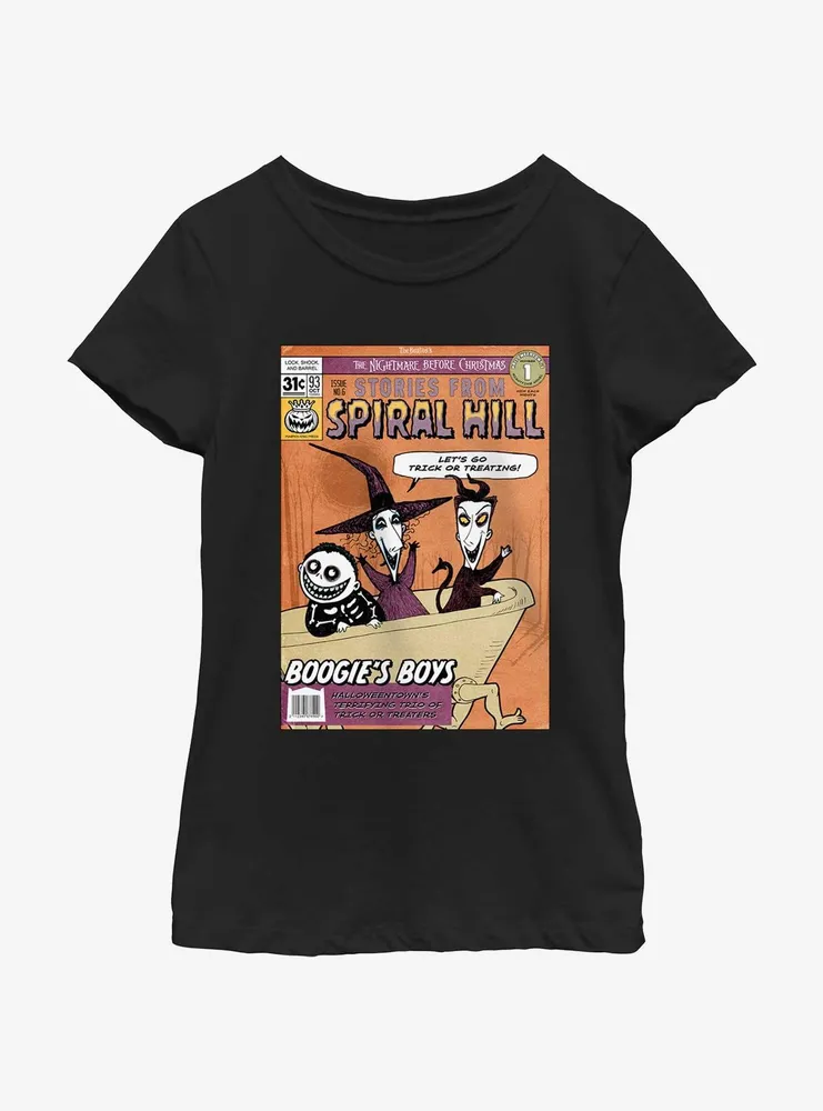 Disney The Nightmare Before Christmas Stories From Spiral Hill Boogie's Boys Youth Girls T-Shirt