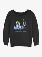 Beetlejuice Never Trust The Living Womens Slouchy Sweatshirt