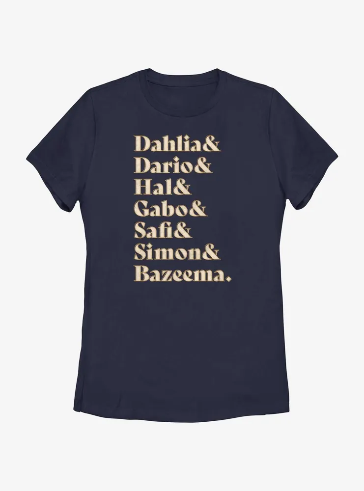 Disney Wish Dahlia & Dario Hal Gabo Safi Simon Bazeema Womens T-Shirt