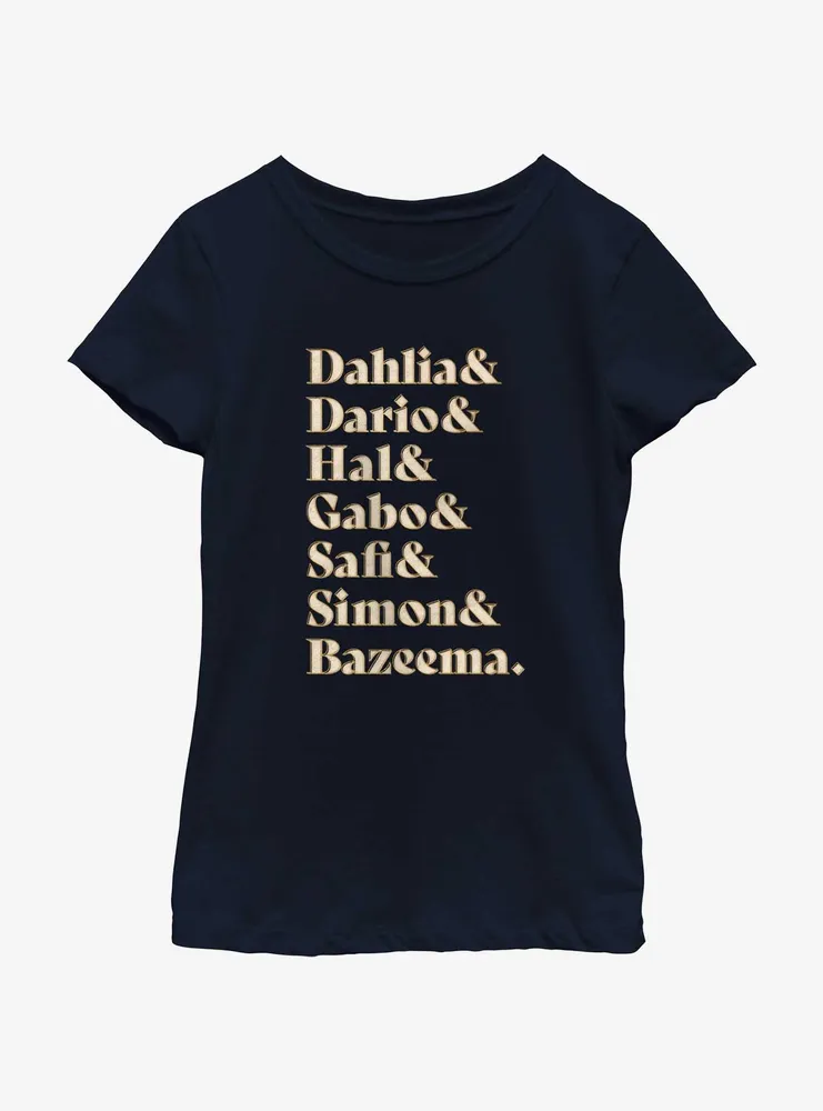 Disney Wish Dahlia & Dario Hal Gabo Safi Simon Bazeema Youth Girls T-Shirt