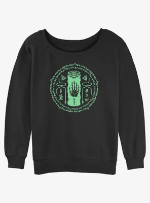 the Legend of Zelda: Tears Kingdom Rune Badge Womens Slouchy Sweatshirt