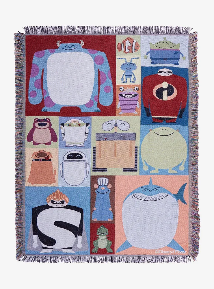 Disney Pixar Multi-Character Squared Tapestry Throw