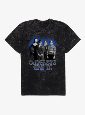 Wednesday Outcasts Are Mineral Wash T-Shirt