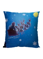 Year Without A Santa Claus Christmas Flight Printed Throw Pillow