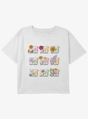 MTV Garden Logo Girls Youth Crop T-Shirt