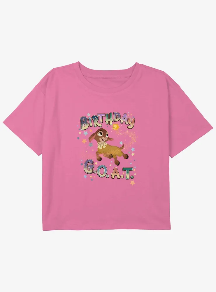 Disney Wish Valentino Birthday Goat Girls Youth Crop T-Shirt