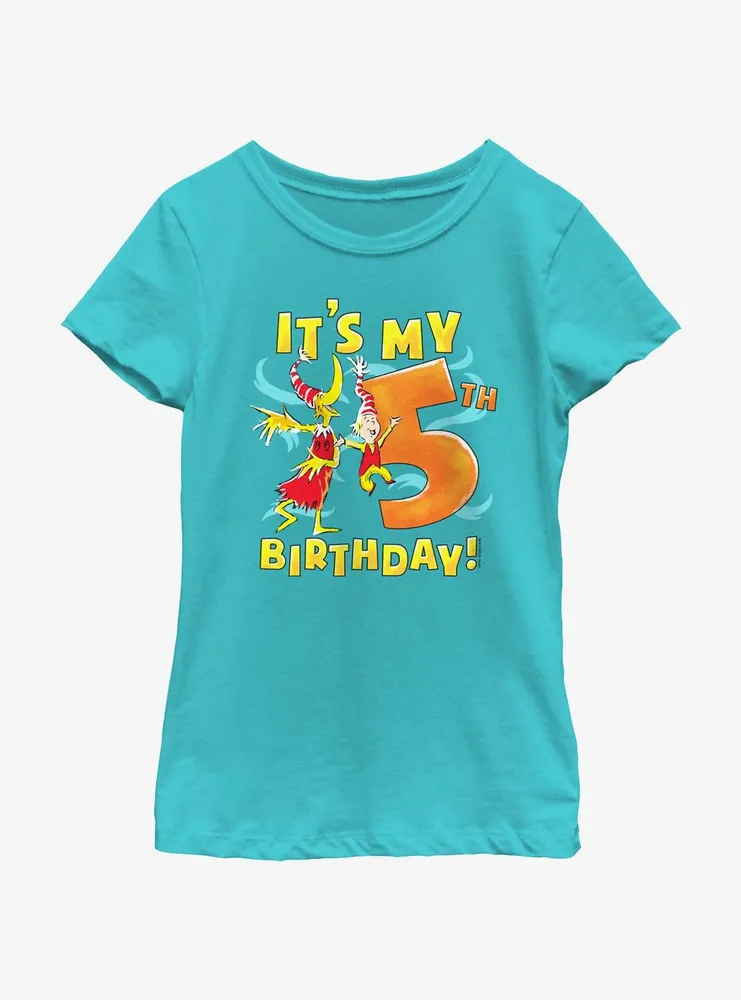 Dr. Seuss It's My 5th Birthday Youth Girls T-Shirt