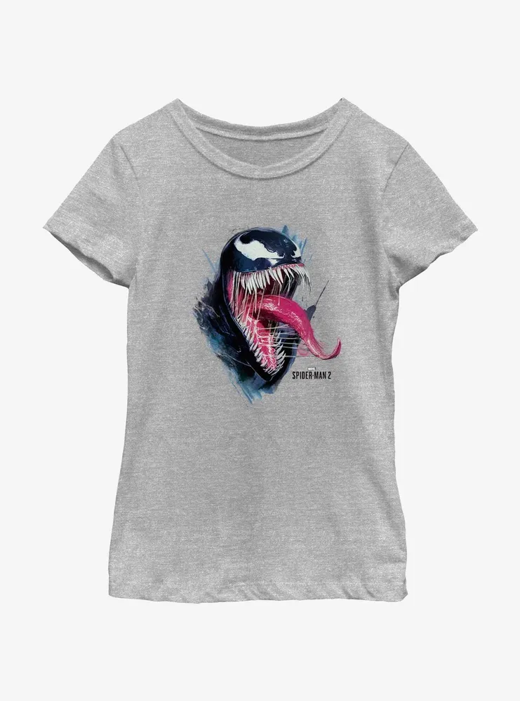Marvel Spider-Man 2 Game Venom Profile Youth Girls T-Shirt