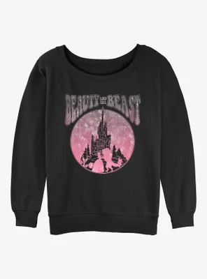 Disney Beauty and the Beast Castle Badge Womens Slouchy Sweatshirt