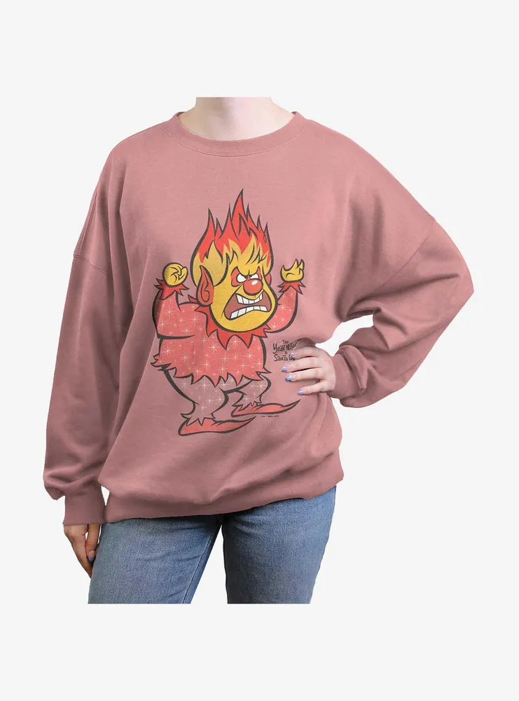 The Year Without Santa Claus Heat Miser Vintage Womens Oversized Sweatshirt
