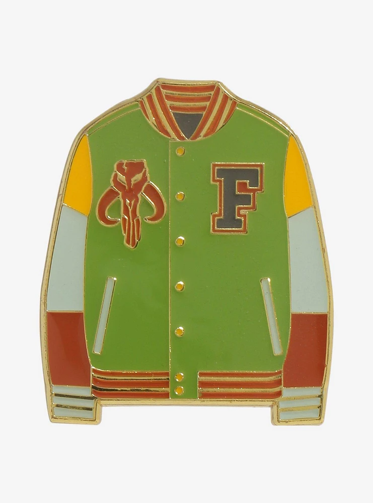 Loungefly Star Wars Boba Fett Varsity Jacket Enamel Pin - BoxLunch Exclusive